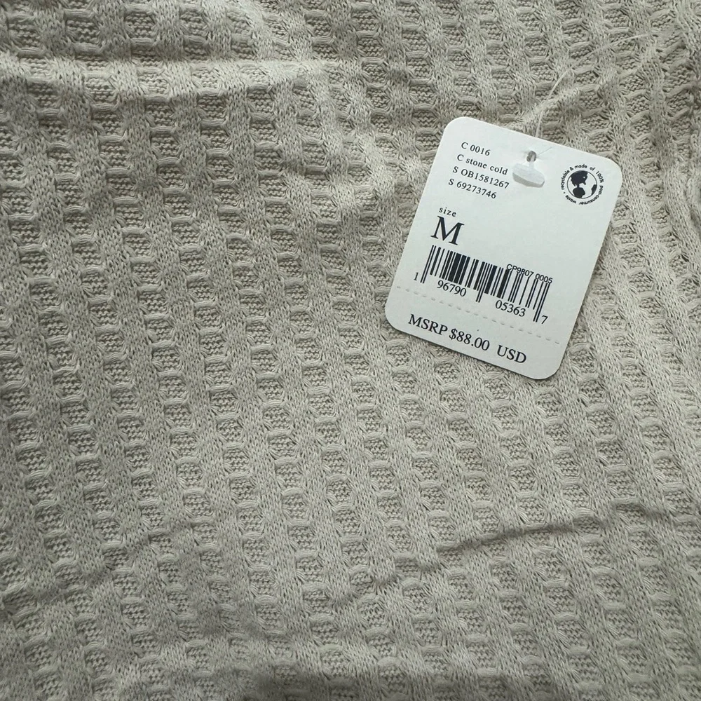 Free People Juicy Cowl Neck Waffle Top - Picture 5 of 6